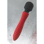 Двусторонний вибромассажер Black&Red by Toyfa, силикон, красный, 21 см